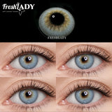 1 Pair Blue Colored Contact Lenses Gray Eye Lenses Natural Eyes Makeup Beauty 14.20mm Yearly Use