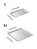 Luxury Square Stainless Steel Serving Tray,Coffee Tray,Desserts – Elegant Serving Platters for Café, Restaurant Bathroom Tray