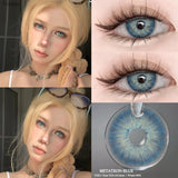 Contact Lenses 2 PCS For Eyes LUCIFER Blue Cosmetic Contacts Lenses  Beautiful  Yearly Color Contacted Natural Lenses