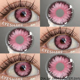 1 Pair Cosplay Contact Lenses for Eyes Colored Fashion Pink Contacts Lens Purple Cosmetic Pupil Yearly Contact Lenses