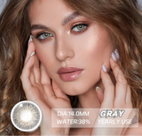 1 Pair Myopia Lenses Color Contact Lenses with 0~-8.00 Prescription Degree Cosmetic Natural Black Big Eyes Lens Yearly