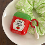 Cartoon Cute Red Tomato Salad Ins Soft Silicone Earphone Case For AirPods 1 2 3 4 AirPods Pro 2 Shockproof Fundas With keychain