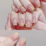 Cat Eye Press on Nails Short False Nails Art Full Cover French Sheer Wearable Nail Manicure Tips Cool Girl Artificial False Nail