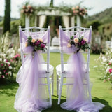 50-10pieces 200x75cm gauze Chair Back Veil Wedding Chair Sashes Wedding Chair Bows Covers Ribbon Party XMS Aisle Chair Decor