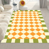 Checkered Area Rug Living Room Non-slip Entrance Door Mat Sofa Table Large Area Carpets Bedroom Bedside Floor Mat Home Decor Rug