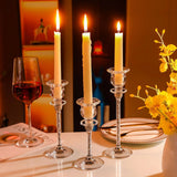 Glass Candle Holders For Wedding Christmas Festival Centerpiece Dinning Table Romantic Decoration Hotel Bar Home Candlestick