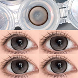 1Pair New Natural Colored Contact Lenses Eye Black Pupils lens with Degree Makeup Myopia Lenses Yearly Use