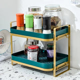 Removable 2-Tier Cup Storage Holder Drying Rack with Drip Tray Wine Glasses Tea Coffee Cup Drain Tray Kitchen Storage Organizer