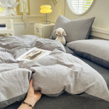 Class A Pure Cotton Printed Checkered Quilt Cover All-cotton Yarn-dyed Washed Single Duvet Cover 160x210 Bedding