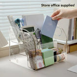 1pc/Transparent Acrylic Cosmetic Organizer, Desktop Drawer-Style Compartmentalized Storage Box