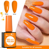 1/2Pcs Orange And Yellow Gel Nail Polish UV LED Soak Off Gel Nail Polish For Nail Art DIY Salon Home Holiday Gift For Women
