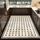 Simple Light Luxury Kitchen Carpet PVC Leather Anti-slip Floor Mat Home Decor Oil-resistant Waterproof Rugs Washable Rug