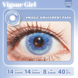 2pcs Half-yearly Color Lenses Vigour Girl Series Artistic Design for Photoshoot Anime Dreamy Eye Brightening Effect