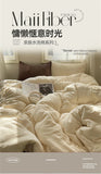 Solid Color Bedding Set Soft Duvet Cover Set With Sheet Bedroom Decor Skin Friendly Single Double Four Piece Set Home Textiles