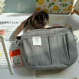 Large Capacity Canvas Storage Bag Simple Design For High School Students Multi-Layer Pencil Case And Bag For Boys And Girls