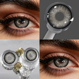 1 Pair Natural Brown Colored Contact Lenses 6-Months Disposable 14.5mm Soft Eye Enlarging Lenses Black Color Contacts