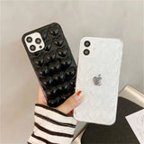 3D Love Heart Couples Phone Case For iPhone 11 Pro 12 13 14 Pro Max Mini XS Max XR X 7 8 14 Plus Candy Color Soft TPU Back Cover