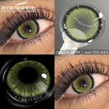 Myopia Lenses 1Pair Colored Contact Lenses with Degree Natural Blue Eye Contacts Prescription Lens Gray Pupils Yearly