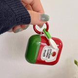 Cartoon Cute Red Tomato Salad Ins Soft Silicone Earphone Case For AirPods 1 2 3 4 AirPods Pro 2 Shockproof Fundas With keychain