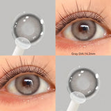 1 Pair(2pcs) Mixed Blood Fairy Long Lasting Fashion Gray Contact Lenses For Party Makeup Mixed Blood Exotic Gray