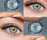 2Pcs Best Selling Contacts Colored Lenses Myopia Degree -0.00 to -8.00 Blue Green Grey Series Soft Lens EyeBeauty Pupil