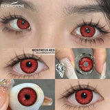 1Pair Cosplay White Color Contact Lenses Halloween Scary Contact Lenses Crazy Red Eye Makeup Lenses Black Beauty Pupils