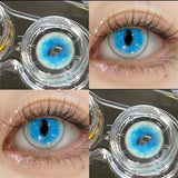 Eye Eyes Color Contacts Colored Contact Lenses Lens Small Pupil Enlarging Cosplay Blue Soft 2Pcs 1 Year Use