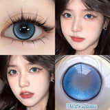 1 Pair Myopia Color Contact Lenses for Eyes with Prescription Makeup Eye Color Lenses Beauty Pupils Fashion Blue Lenses