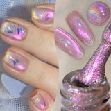Pink Light Flow Cat Magnetic Gel Nail Polish 10ml Holographics Shining Line Magnetic Long Lasting DIY Salon Varinsh