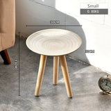 Creative Round Nordic Wood Coffee Table Storage Tea Fruit Service Plate Tray Bed Home table Living Room Table Sofa Side