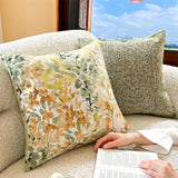 Korean Style Romantic Pillows For Home Decor Living Rooms Sofas Cushions Chenille Jacquard Waist Pillows Backrests Pillowcases