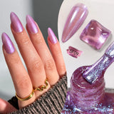 7ml Auroras Glitter Nail Polish No Need of UV/LED Lamp Nail Supplies Vernis White Pink Silver Pearl Effect for Nails