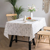 Rectangle White Lilac Tablecloth Boho Farmhouse Table for Cover Wedding Birthday Baby Party Shower Dinner Table Retro Decoration