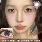 2pcs Half-Year Colored Contacts Big Diameter High Moisture Lenses for Daily Cosplay Role Play Brown Purple Blue Grey S