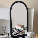 Makeup Mirror Nordic Metal Frame Girls Modern Aesthetic Bathroom Design Cute Standing Dressing Mirror Miroir Mural Bedroom Decor