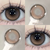 1 Pair(2pcs) Brown Beauty Colored Contact Lenses for Eyes Purple Halloween Lens Big Eye Lens Natural Look Gray Blue Lens