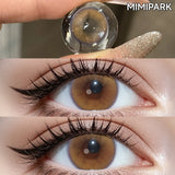 Natural Style Big Diameter Colored Contacts 2pcs Multi-Tone Half Yearly Lenses for Daily Outfit Premium Look