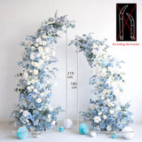 Blue Wedding Decoration Bull Horn Arch Floral Party  Engagement  Ceremony  Wedding  Outdoor  Event  Ceremony  Simulated  Flowers
