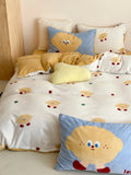 Ultra-Soft Warm Milk Velvet Bedding Set Cartoon Winter Faionable Tee-Piece Bedding Set Fine Texture Durable Active Printing