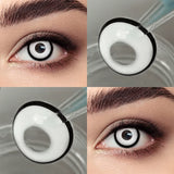 Block Blind Cosplay Anime Colored Contact Lenses Prescription Yearly Disposable Myopia for Halloween Party Makeup