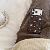 Luxury Leopard Pattern Five-pointed Stars Printed Phone Case for IPhone 16 15 14 17 Pro Max Air 13 Shockproof Protective Cover
