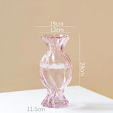 Modern Textured Glass Vase Decorative Flower Arrangement Container for Tabletop Wedding Party Indoor Home Decor
