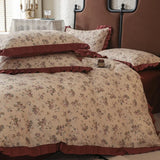 Princess Double-Layer Yarn Pure Cotton Bedding Set Skin Friendly Duvet Cover Kit for All Seasons Home Dormitory Comforter Set