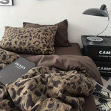 Luxury Leopard Bedding Sets Fashion Duvet Cover With Bed Sheet Pillowcase Twin Full Queen Size Bedclothes Adults Woman Bed Linen