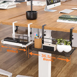 Undertable Storage Rack Plug-in Cable Office Supplies Storage Shelf Metal Adjustable Durable Under Desk Cable Organizer Rack