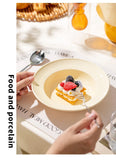 Nordic Style Ceramic Disc High-end Solid Versatile Dining Plate Household Pasta Serving Plates Minimalist Western Tableware