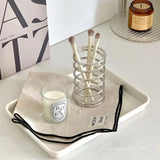 Stainless Steel Toothbrush Holder Metal Bathroom Accessories Supplies for Toothpaste Makeup Brush Storage Rack Home Decoration