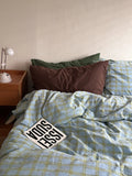 Artistic Sle Retro Plaid 00% Cotton Bedding Set Duvet Cover Pure Cotton Bed eet Bed Canopy Tee Piece Set Quilt Cover