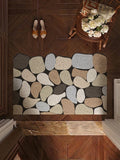 PVC Wire Ring Entry Door Mat Outdoor Cuttable Non-Slip Dirt Resistant Dust Removal Foot Mat Entrance Pebble Floor Carpet