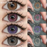 Ikeehome  2Pcs Colored Pupils for Eyes Natural Brown Eyes Contacts Cosmetics Purple Eye Color Lens Gray Lenses Cosmetic Contacts